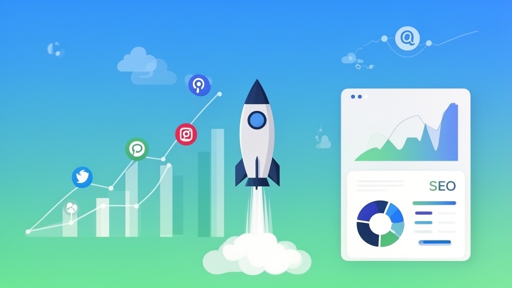 Digital marketing strategy on laptop