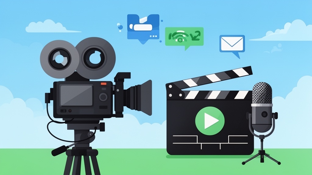 Video production setup with camera and equipment