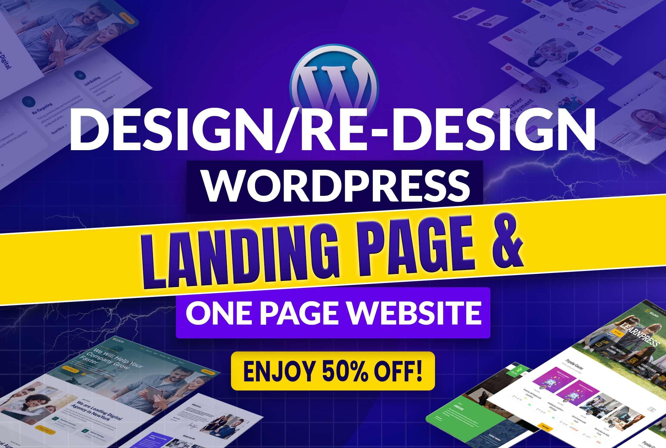 Responsive WordPress website and landing page design by gigacreatives on Fiverr