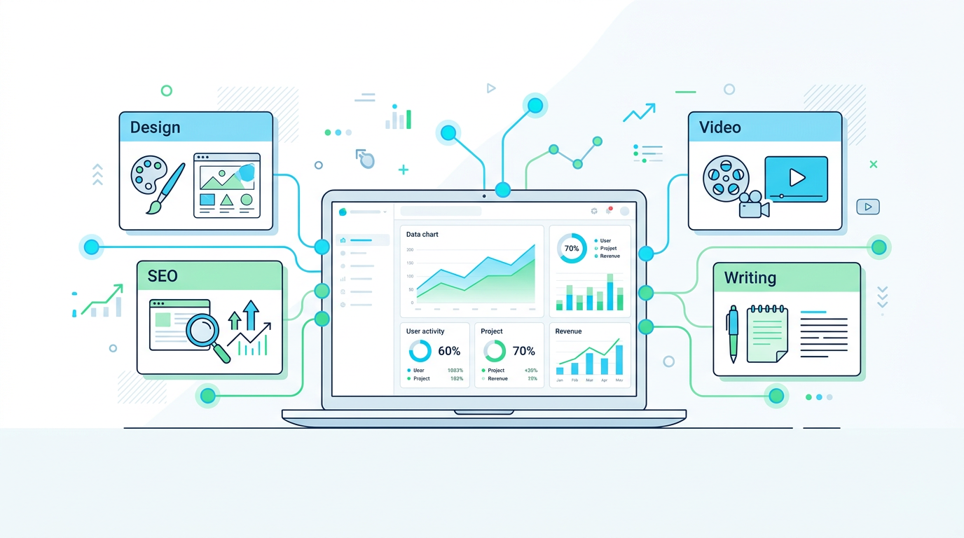 Dashboard showing top-rated freelance services on DONEZONEHUB